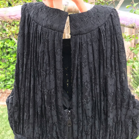 Unique Vintage Little Black Lace Dress - Picture 6 of 8